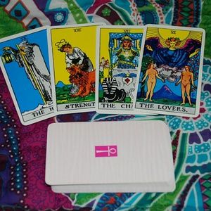 💎RARE💎1970s Vintage Pink Ankh Rider Waite Tarot